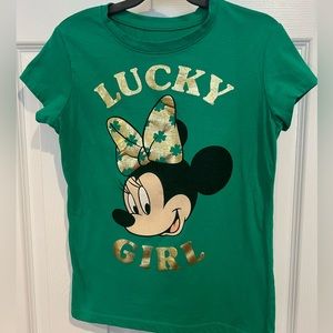 Minnie Mouse Lucky Girl T-shirt Size 7/8